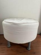 IKEA witte ronde poef, Verzenden, Gebruikt, Rond, Minder dan 50 cm