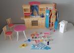 barbie met keuken, kliko,  meubelen, Ophalen of Verzenden, Gebruikt, Barbie