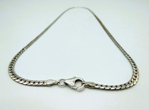 Zilveren ketting, 45,5 cm, 925, Sieraden, Tassen en Uiterlijk, Kettingen, Gebruikt, Zilver, Zilver, Verzenden
