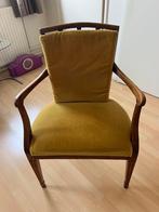 Antieke houten met Gouden Velours Stoel - Verzamelaarsobject, Ophalen