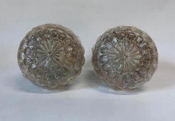 Vintage Glashütte Limburg plafonniere goudglans bloem vorm beschikbaar voor biedingen