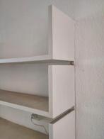 Vintage houten wandrek rek hout boekenkast metaal, Ophalen, Gebruikt, ., .