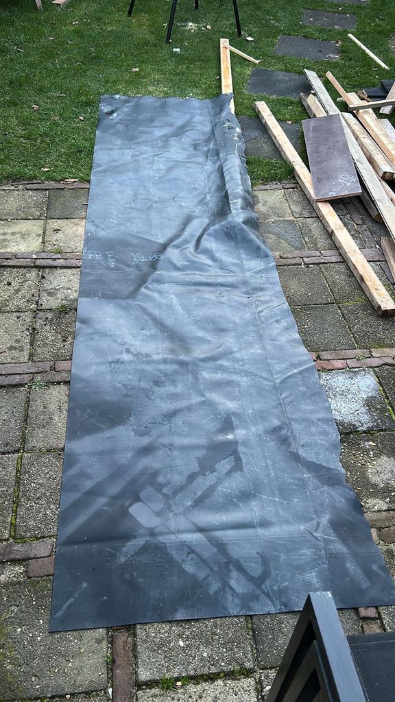 EPDM Dakbedekking - 2 Stukken, Doe-het-zelf en Verbouw, Isolatie en Afdichting, Gebruikt, Dakisolatie, Overige materialen, Minder dan 4 cm