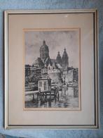 Originele ets 'Amsterdam' van Hendrik Elias Roodenburg 1928, Antiek en Kunst, Ophalen