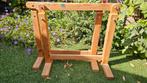 Te koop twee verstelbare houten schragen, Ophalen, Gebruikt, 70 tot 120 cm