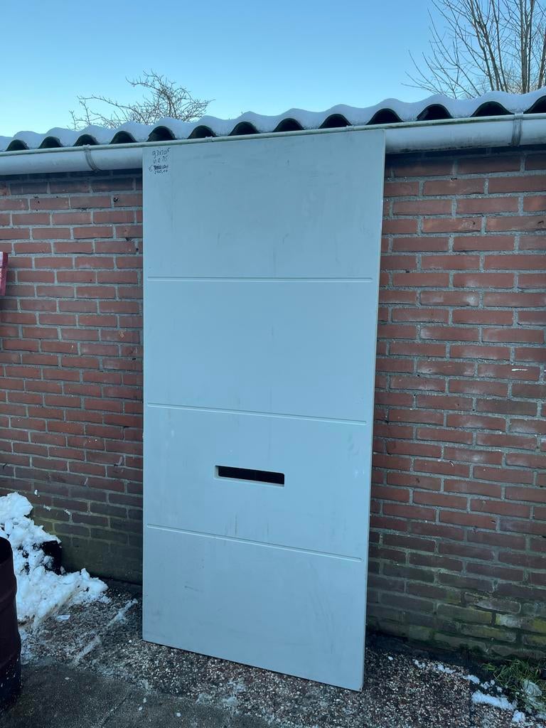 Geïsoleerde voordeur 93x201,5 cm, Doe-het-zelf en Verbouw, Ophalen, Kunststof, Gebruikt, 80 tot 100 cm