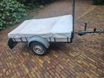 Aanhangwagen waarvan bodemplaat vervangen moet worden., Ophalen, Gebruikt