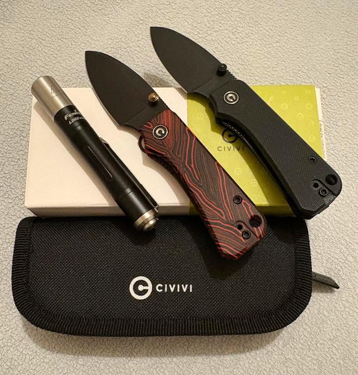 Civivi set 2X Baby Banter. 1X Fenix LD02 V2.0, Caravans en Kamperen, Kampeergereedschap, Nieuw, Ophalen of Verzenden