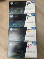 Nieuwe toners HP CE250X-CE251A-CE252A+CE253A ZCYM (HP 504A-X, Ophalen of Verzenden, Nieuw, Toner, HP (ORIGINEEL)