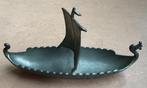 Tinnen zoutvat in de vorm van een Vikingschip, Antiek en Kunst, Antiek | Tin, Ophalen of Verzenden