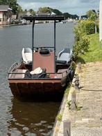 Aluminium platbodem met custom made t top - 70 pk yamaha, Ophalen, 50 pk of meer, Aluminium, Zo goed als nieuw