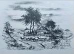 Originele tekening.. Hub van Winkel... l.o. gesigneerd..., Antiek en Kunst, Ophalen of Verzenden