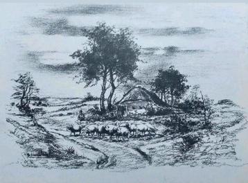 Originele tekening.. Hub van Winkel... l.o. gesigneerd... beschikbaar voor biedingen