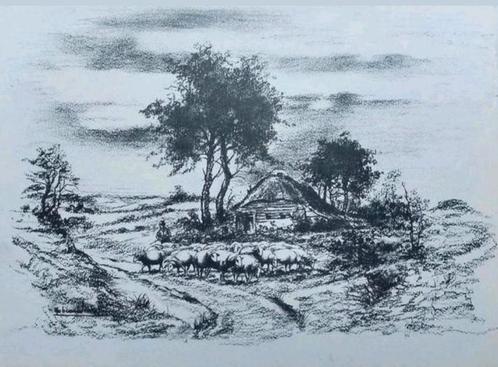 Originele tekening.. Hub van Winkel... l.o. gesigneerd..., Antiek en Kunst, Kunst | Tekeningen en Foto's, Ophalen of Verzenden