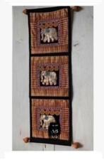 Oosters wandkleed Birma olifanten paillette zak 51 x 17 cm, Ophalen of Verzenden
