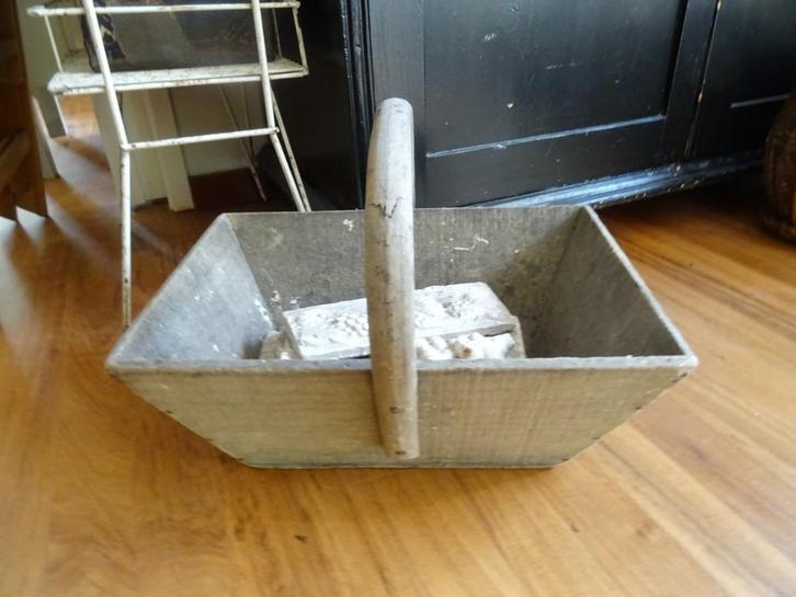 mooie houten Franse plukbak / plukmand / bak / mand, Antiek en Kunst, Curiosa en Brocante, Ophalen
