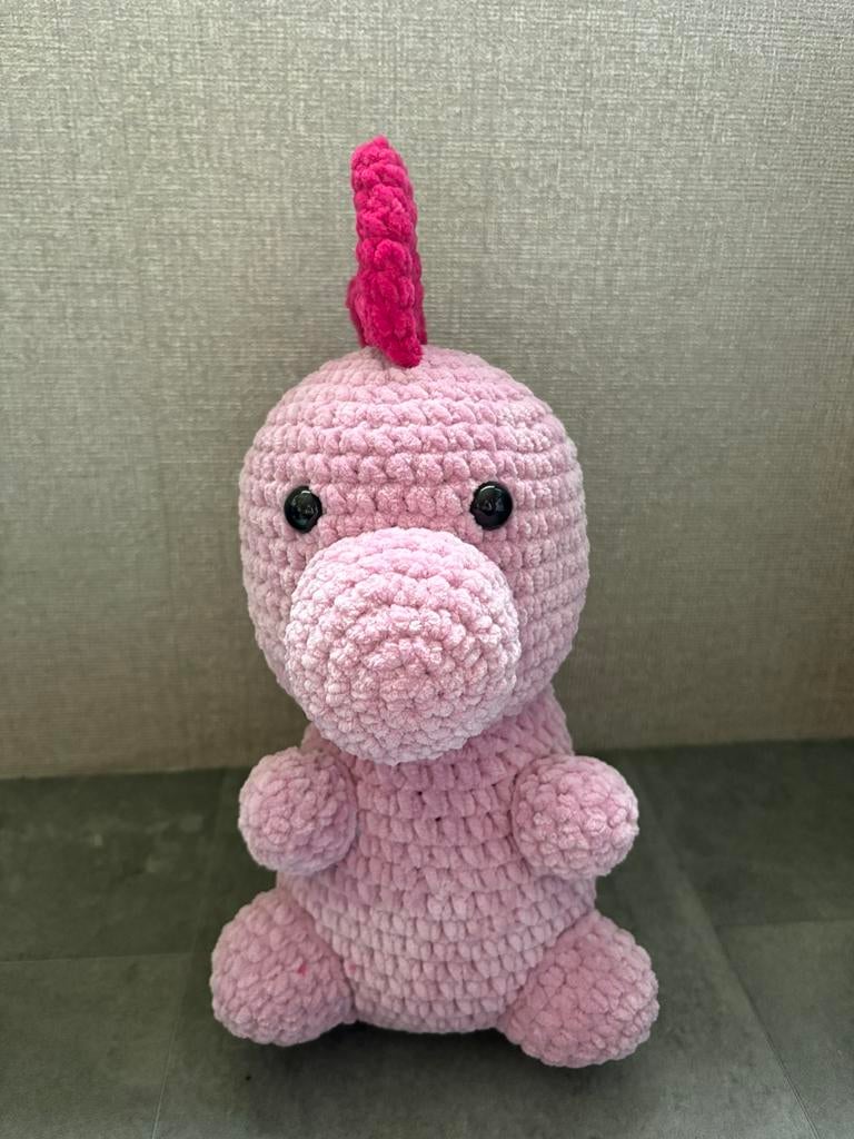Gehaakte dino, Kinderen en Baby's, Speelgoed | Knuffels en Pluche, Nieuw, Overige typen, Ophalen of Verzenden