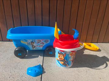 Smoby Paw Patrol gevuld strandkarretje beschikbaar voor biedingen