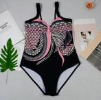 Roze zwart retro badpak vintage dames vrouwen badkleding, Kleding | Dames, Badmode en Zwemkleding, Verzenden, Nieuw, Badpak