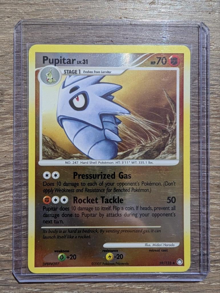 Pupitar uit D&P Mysterious Treasures 59/123 Reversed Foil, Ophalen of Verzenden, Zo goed als nieuw, Losse kaart, Foil