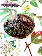 Bohemian houten broche, Ophalen of Verzenden