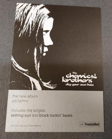 Chemical Brothers PROMO KAART Dig Your Own Hole 1997 beschikbaar voor biedingen