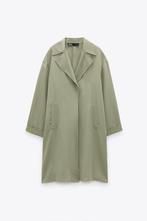 Dames Zara lange trenchcaot regenjas blazer groen jas vest S, Nieuw, Groen, Zara, Ophalen of Verzenden