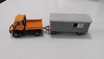 Siku 2710 Mercedes Unimog U400 met Siku 2519 Bauwagen, Ophalen of Verzenden, Zo goed als nieuw, Bus of Vrachtwagen