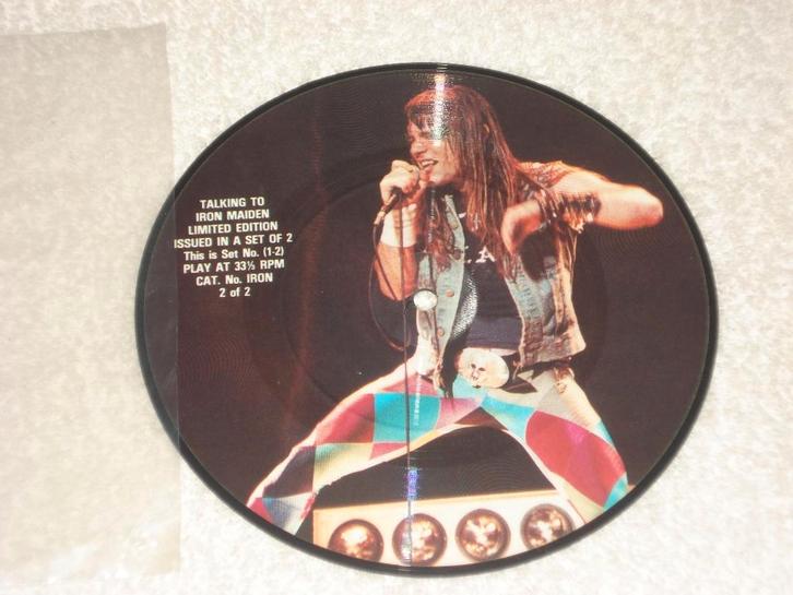 Iron Maiden    Picture Disk  # 2     Orgineel, Cd's en Dvd's, Vinyl Singles, Zo goed als nieuw, Single, Rock en Metal, Ophalen of Verzenden