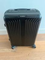 Samsonite Lite-Box Alu 55cm - Black, Ophalen, 50 tot 60 cm, Hard kunststof, Slot