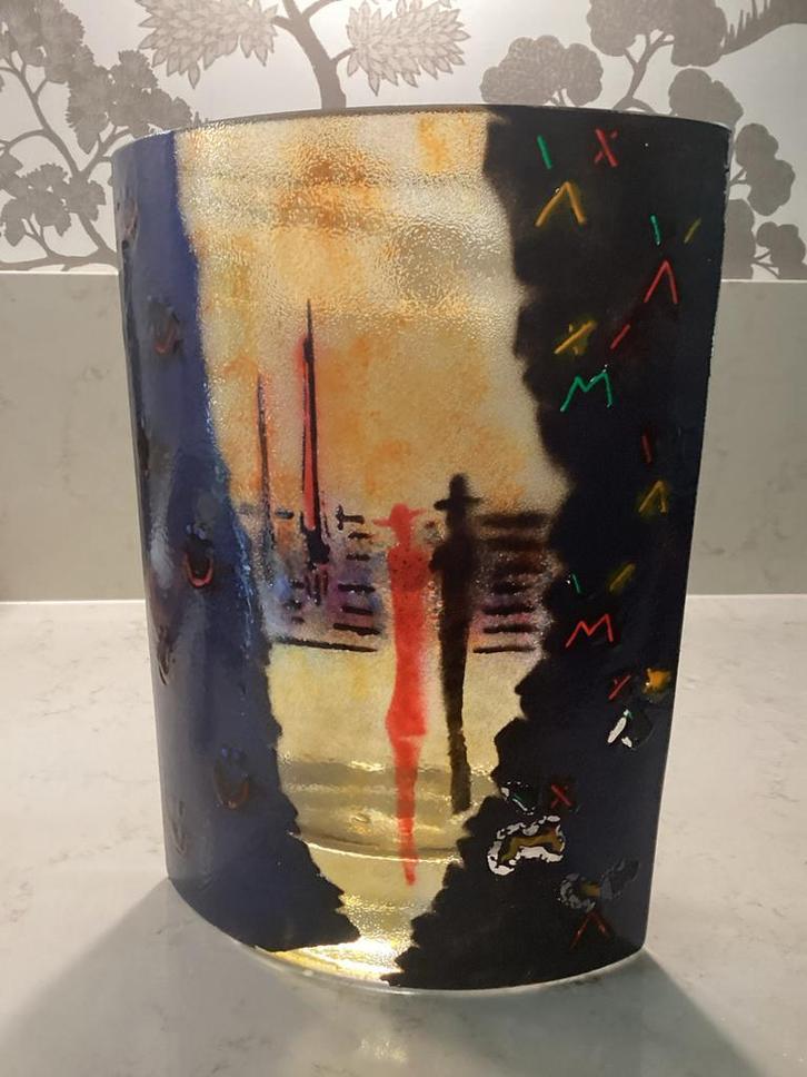 Kristallen Vaas Lars Sester Vik, Huis en Inrichting, Woonaccessoires | Vazen, Zo goed als nieuw, Overige kleuren, Minder dan 50 cm