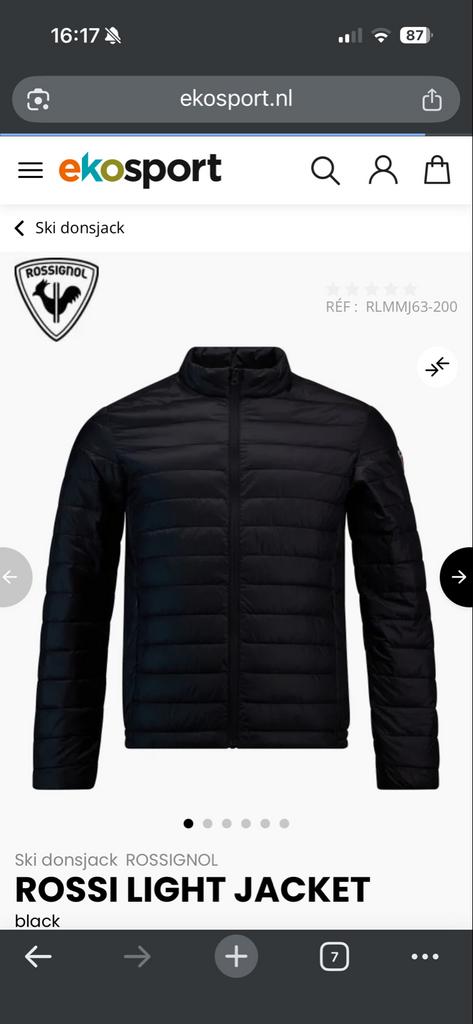 Rossignol Rossi Light Donsjack Zwart Maat L, Ophalen, Nieuw, Maat 52/54 (L), Zwart