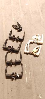 6 Antieke Deurgrepen Sets (4 zwart, 2 wit), Ophalen of Verzenden, Gebruikt, Overige materialen, Klink of Kruk