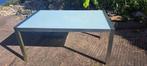 Gratis glazen tuin tafel, Ophalen, Gebruikt, Rechthoekig, Aluminium