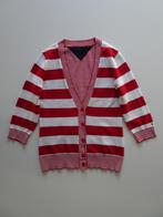 Tommy Hilfiger vest cardigan trui rood wit streep 38 M 8, Maat 38/40 (M), Ophalen of Verzenden, Zo goed als nieuw, Rood