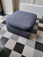 Poef, hocker blauw stof., Huis en Inrichting, Banken | Voetenbanken en Poefen, Ophalen, Zo goed als nieuw, Vierkant, Stof