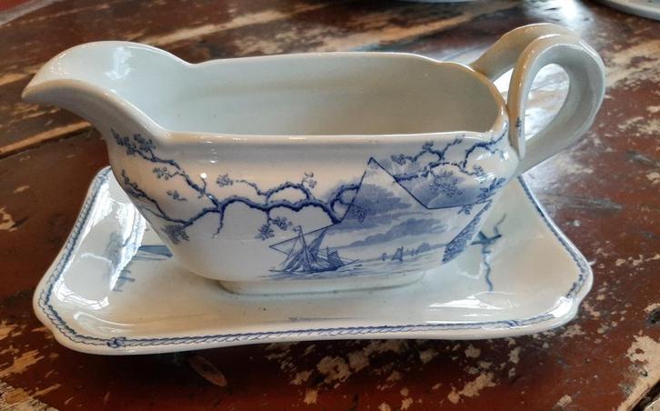 Z.g.a.n. saus/juskom Regout MARINES uit 1895, Antiek en Kunst, Antiek | Servies los, Ophalen of Verzenden