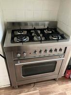 Gasfornuis 5 pits met elektrische oven plaatje, 60 cm of meer, 4 kookzones, Vrijstaand, Ophalen of Verzenden