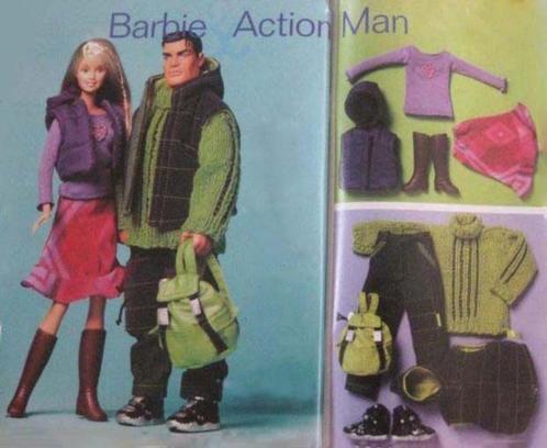 Barbie en Action Man patronen shirt, rok, body warmer, broek, Hobby en Vrije tijd, Kledingpatronen, Zo goed als nieuw, Ophalen of Verzenden