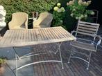 Bistro tuinset, Tuin en Terras, Tuinsets en Loungesets, Ophalen, Overige materialen, Gebruikt, 6 zitplaatsen