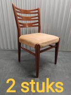 FARSTRUP Vintage houten stoel stoelen eetkamerstoelen, Vintage design Mid Century jaren 50 60 eetkamerstoelen, Twee, Gebruikt