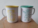 2 Keramieken Bekers Just Mugs England, Keramiek, Ophalen of Verzenden, Zo goed als nieuw, Overige stijlen