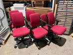 Partij bureaustoelen Hag Credo roze gestoffeerd, Gaming bureaustoel, Gebruikt, Ophalen of Verzenden, Roze