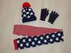 Muts sjaal handschoenen blauw rood met sterren Hema 122-128, Kinderen en Baby's, Kinderkleding | Mutsen, Sjaals en Handschoenen