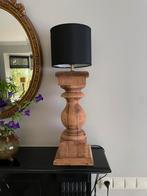 Balusterlamp tafellamp met zwarte kap Aura Peeperkorn stijl., Huis en Inrichting, Lampen | Tafellampen, Ophalen of Verzenden, Zo goed als nieuw