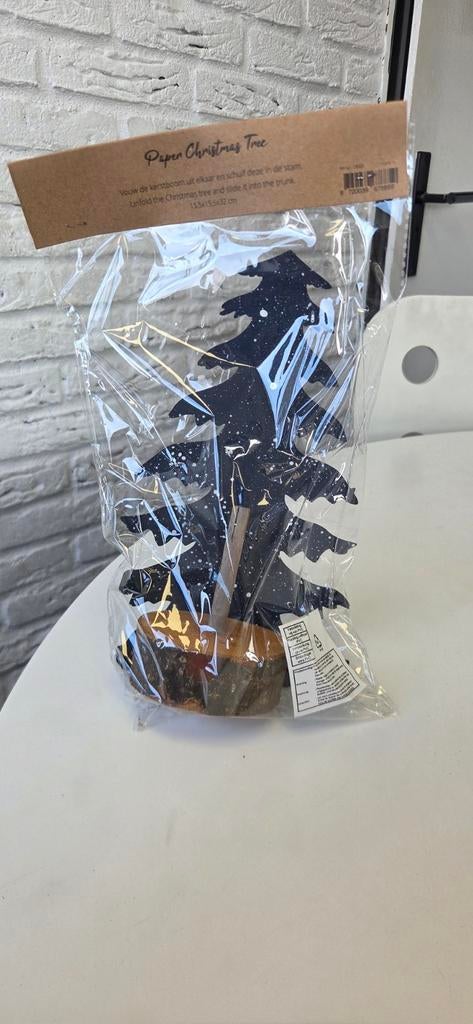 Partij papieren kerstbomen, houten stam kerstpakket handel, Ophalen of Verzenden, Nieuw
