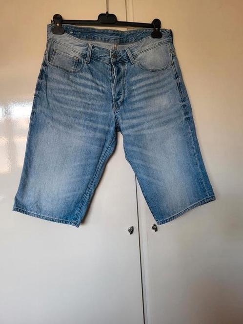 G STAR KORTE SPIJKERBROEK, Kleding | Heren, Spijkerbroeken en Jeans, Gedragen, W33 - W34 (confectie 48/50), Blauw, Verzenden