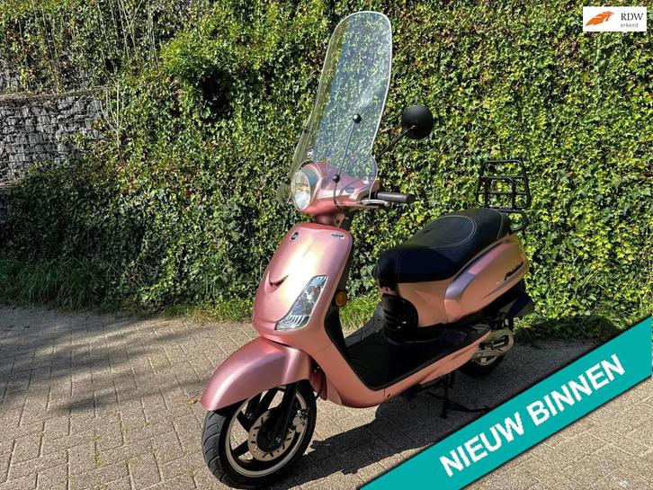 SYM Fiddle 2 45km E4 Scooter Rose Gold BETAAL met in3, Fietsen en Brommers, Scooters | SYM, Gebruikt, Fiddle, Benzine