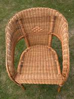 Te koop RIETEN STOEL, Ophalen, Zo goed als nieuw, Bruin, Eén