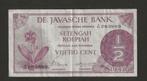 Indonesië: Javasche bank: 50 cent 1948, Ophalen of Verzenden, Zuidoost-Azië, Los biljet